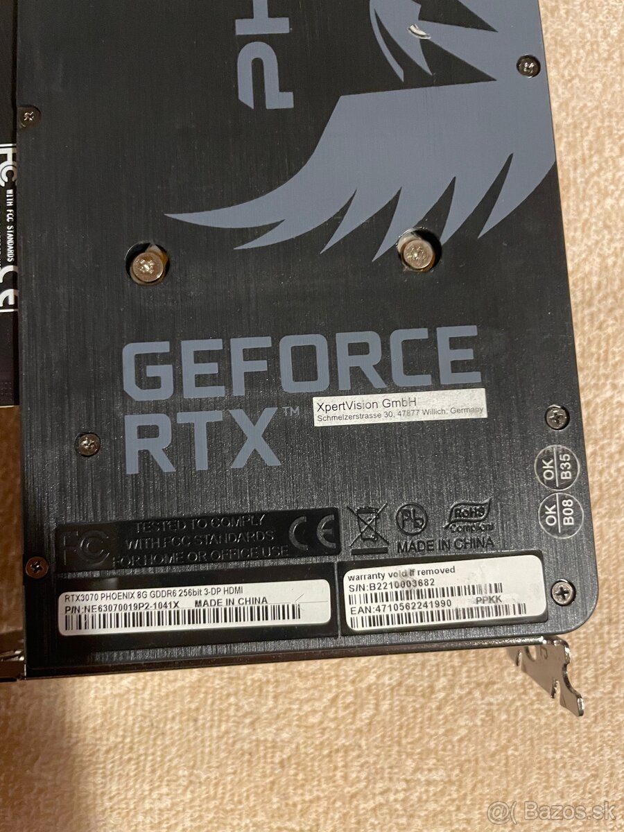 Predám Gainward GeForce RTX 3070 Phoenix 8 GB GDDR6 - 2