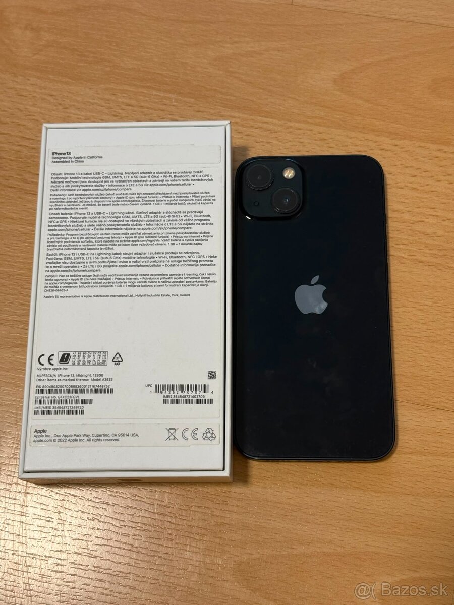 Predám Apple iPhone 13 – 128 GB (Midnight) - 2