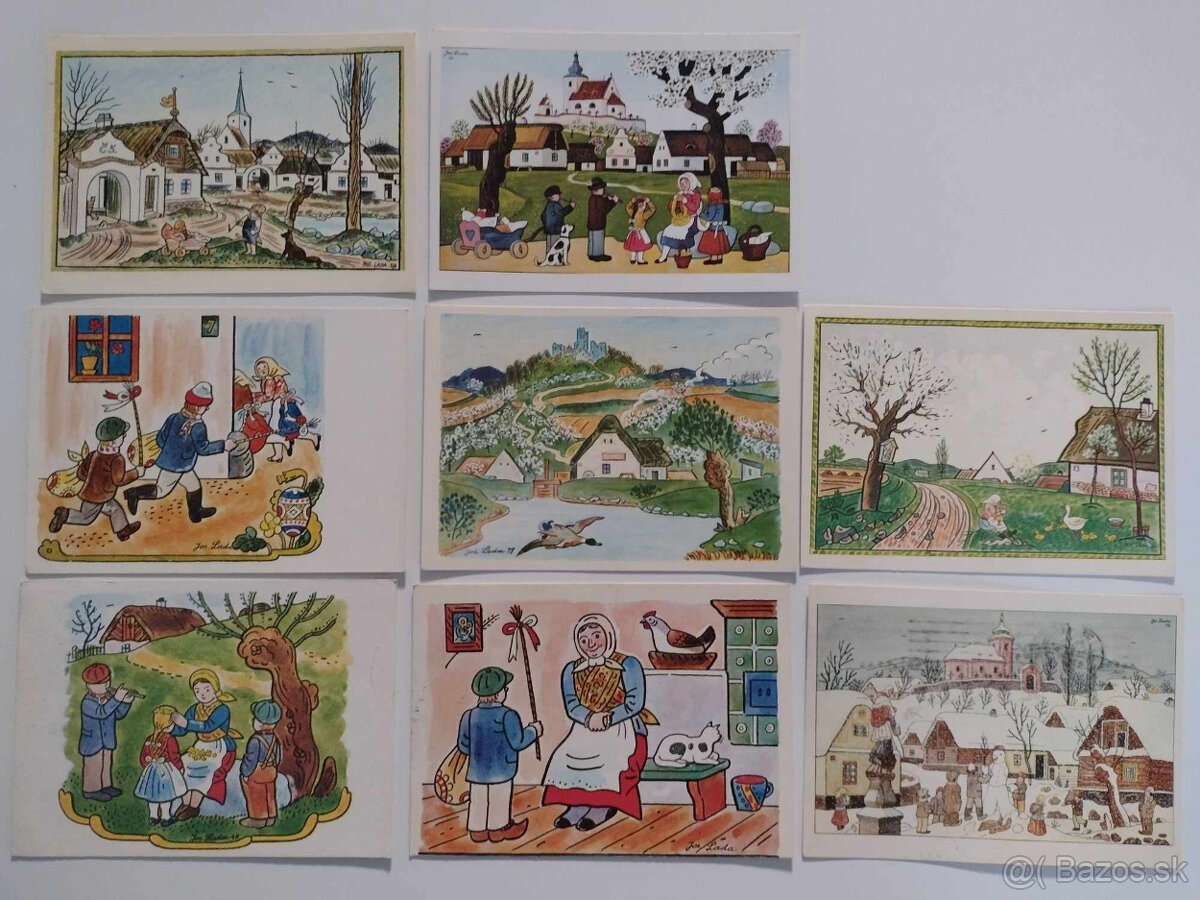 Predám pohľadnice - J. Lada a české rozprávky - 2