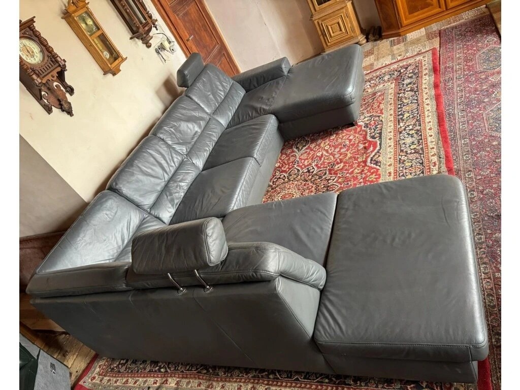 Moderní kožená sedací souprava ve tvaru U,3797 - 2