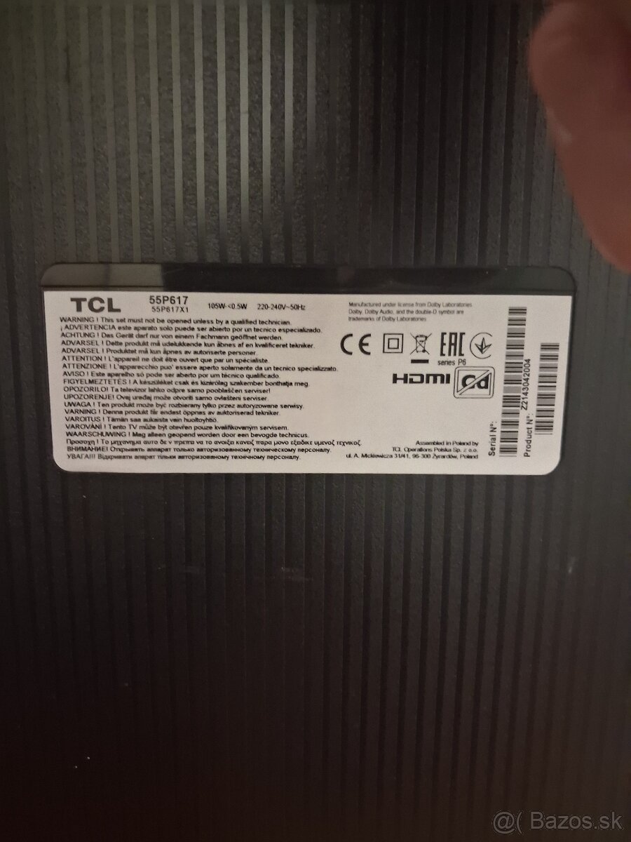 TCL 55p617 - 2