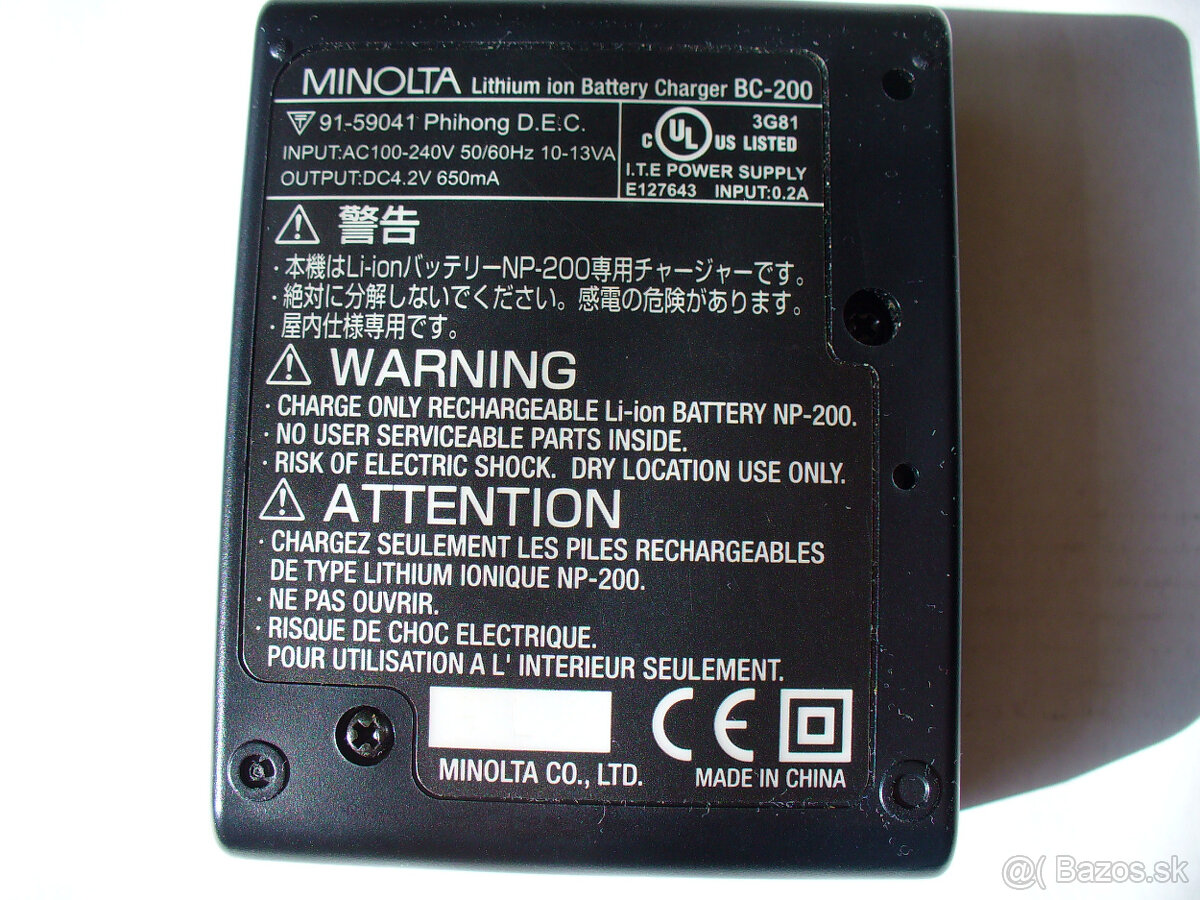 Minolta BC-200 nová nabíjačka - 2