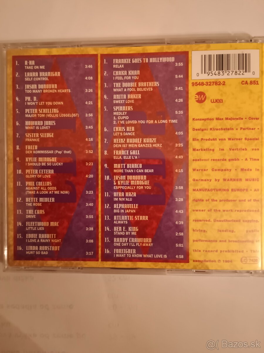 Predám 2 CD výbery 80's. - 2