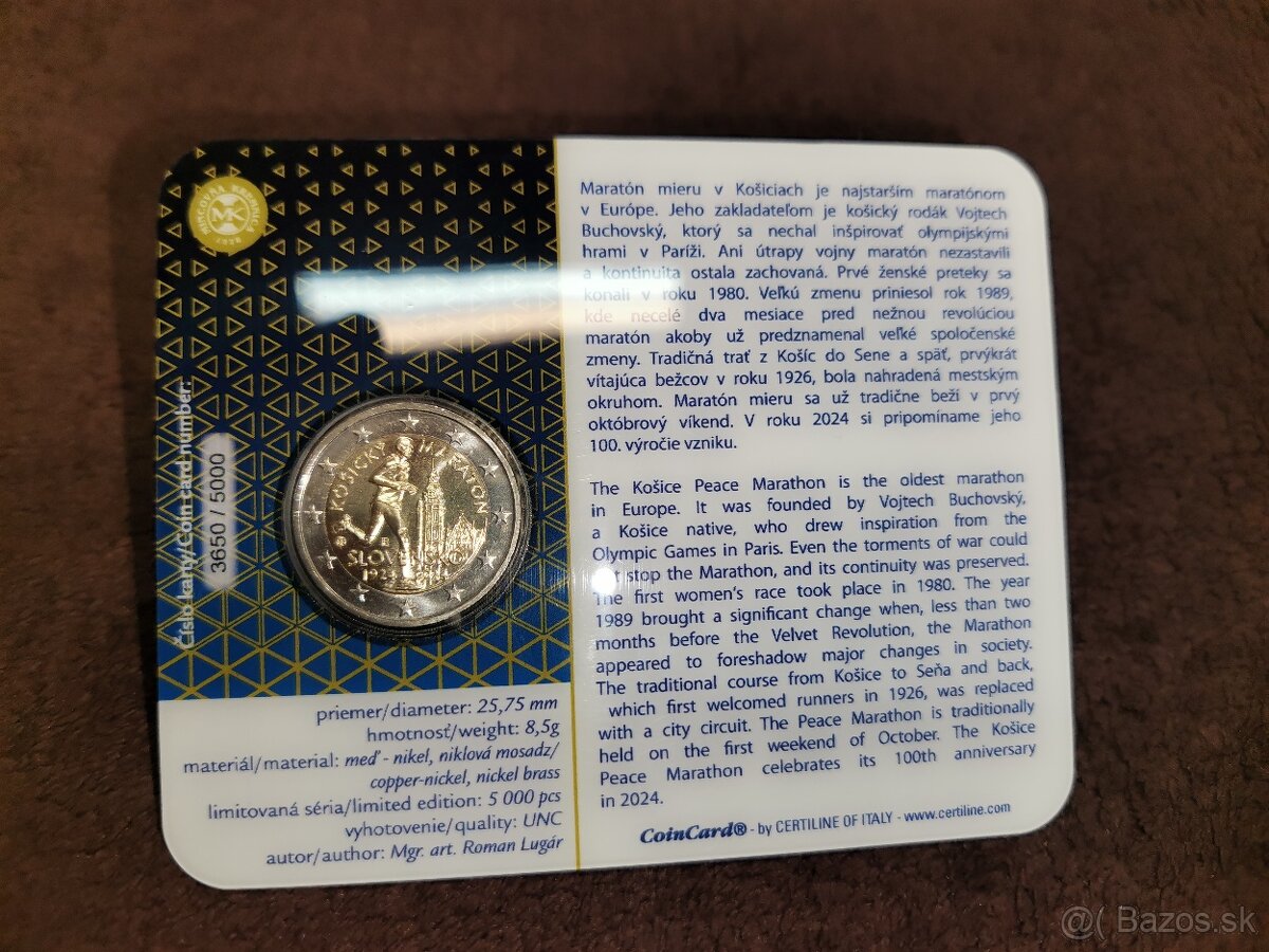 Slovensko - 2 euro BU karta 2024 - 2