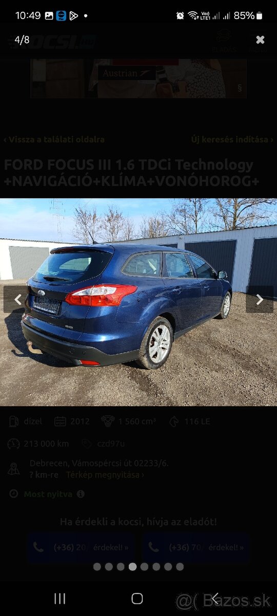 Rozpredam ford focus mk3 1.6 tdci - 2