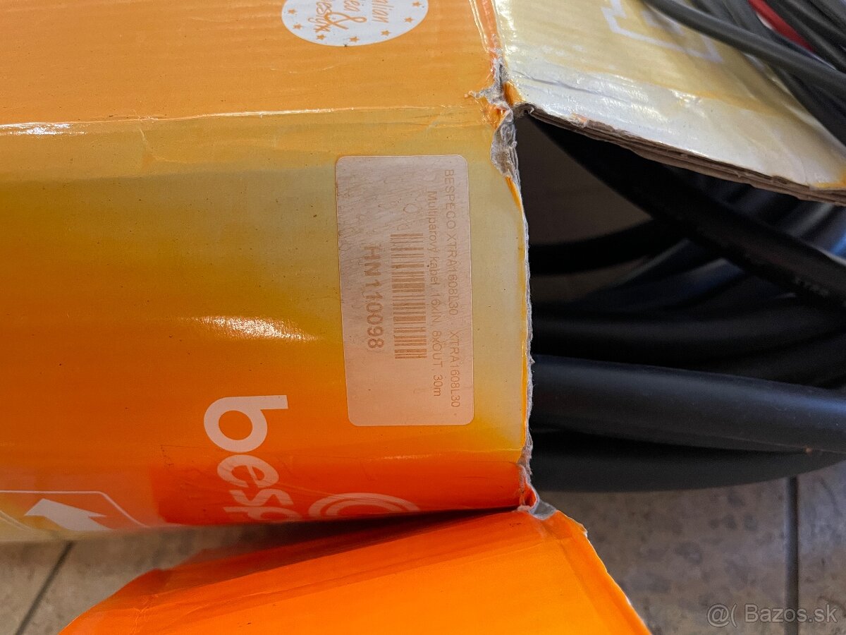 Nepoužitý Bespeco XTRA 1608L30 – 16×XLR IN, 8×XLR OUT, 30 m - 2