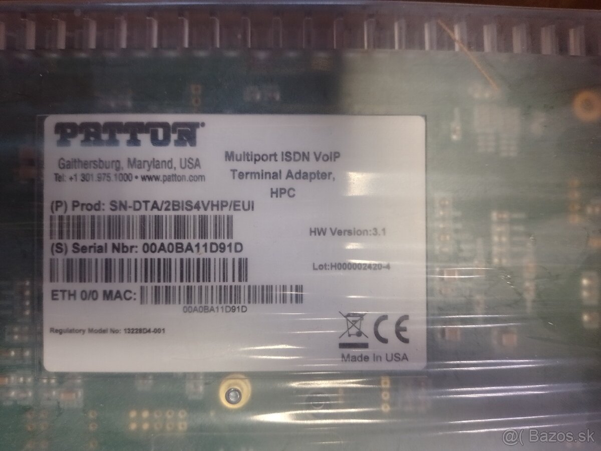 prevodník Patton SmartNode SN-DTA/2BIS4V/EUI - 2