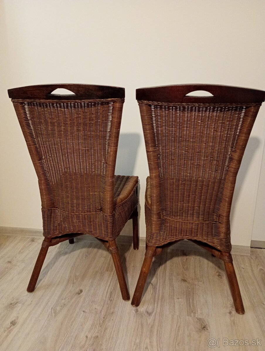 Predám ratanové stoličky 3-4 ks - 2