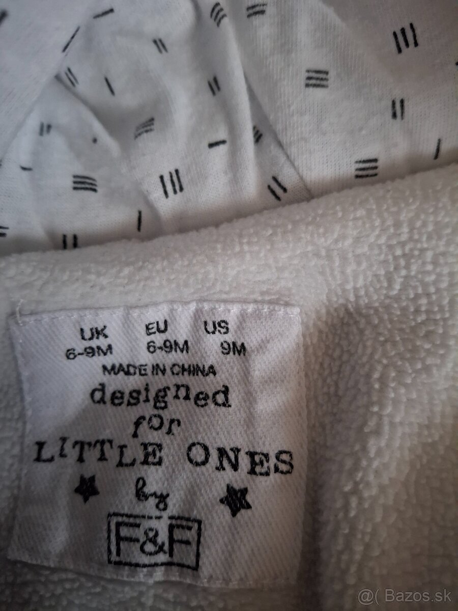 Šedý hrubý zimný overal - 6-9 mesiacov - 2