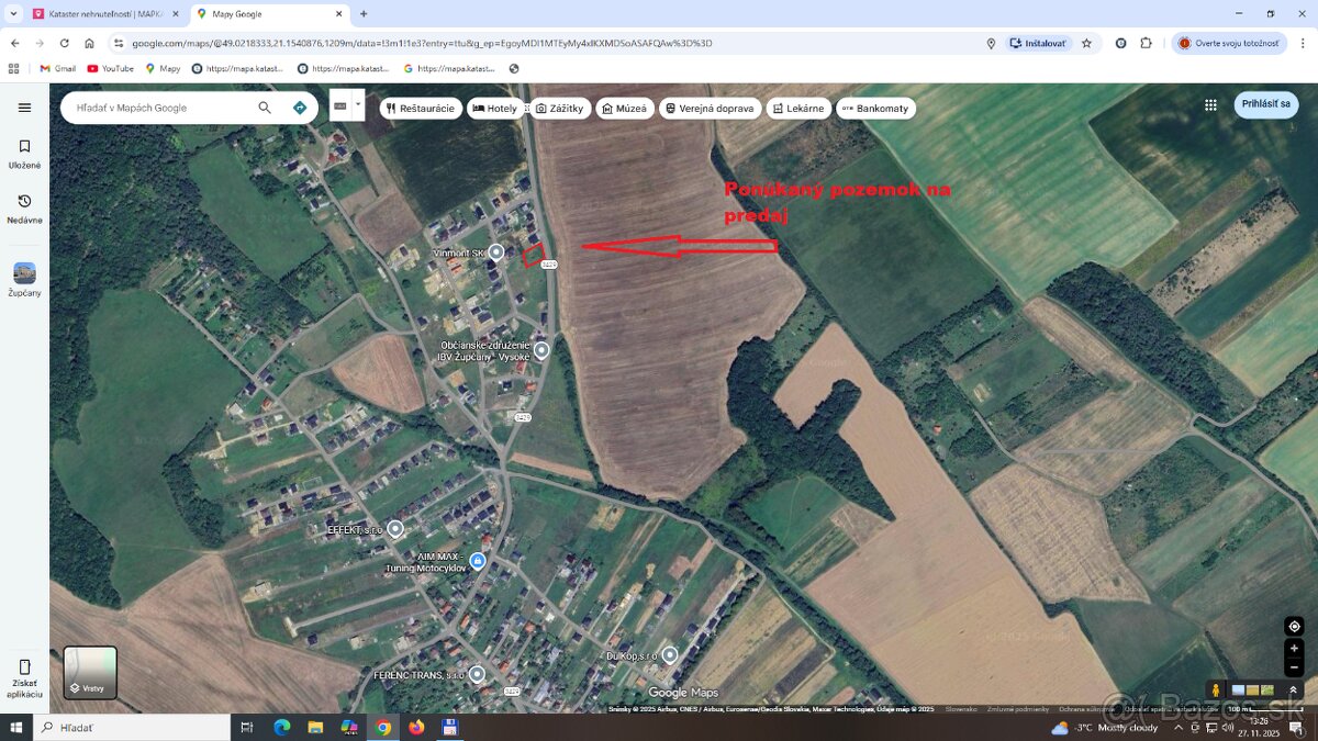 V Župčanoch stavebný pozemok o výmere 945 m2 na preda - 2