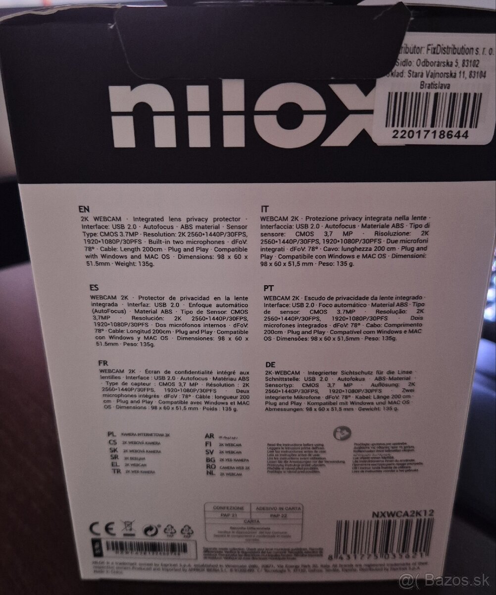 Predam/Vymenim Webkameru Nilox 2K - 2