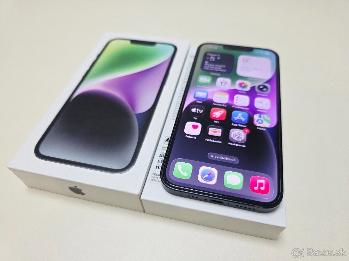 Predám Apple iPhone 14 128gb MIDNIGHT BATERKA 100% - 2