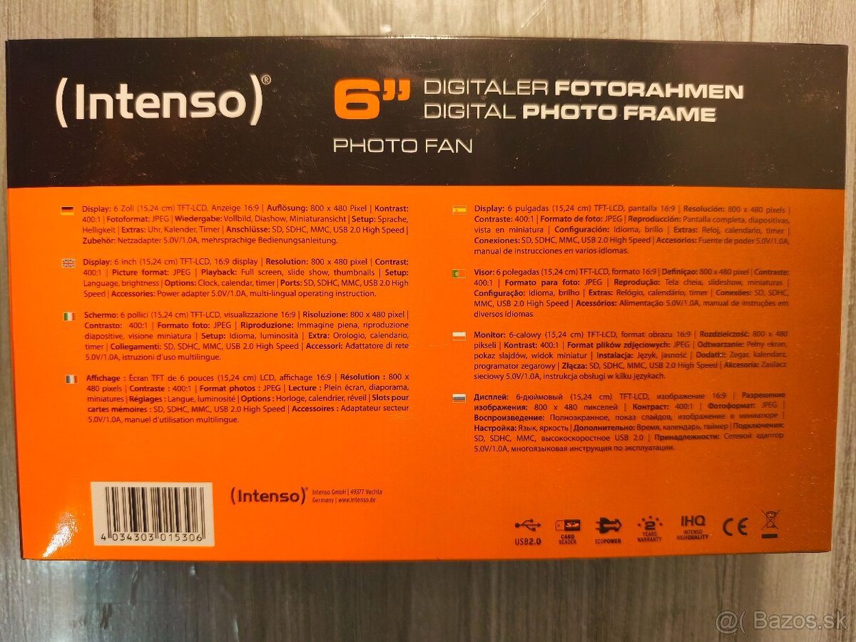 digitálny fotorámik INTENSO 6 PHOTO FAN - 2