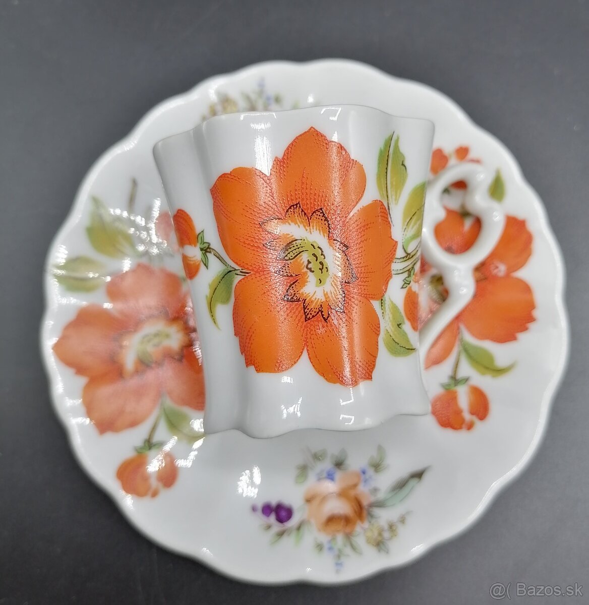 Šálky s podšálkami, porcelán - 2