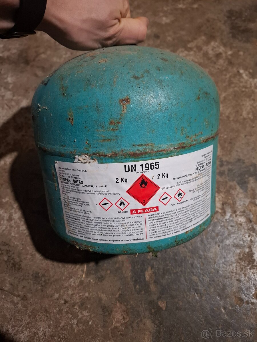 Plynová fľaša, bomba 2kg propán butan, prazdna - 2