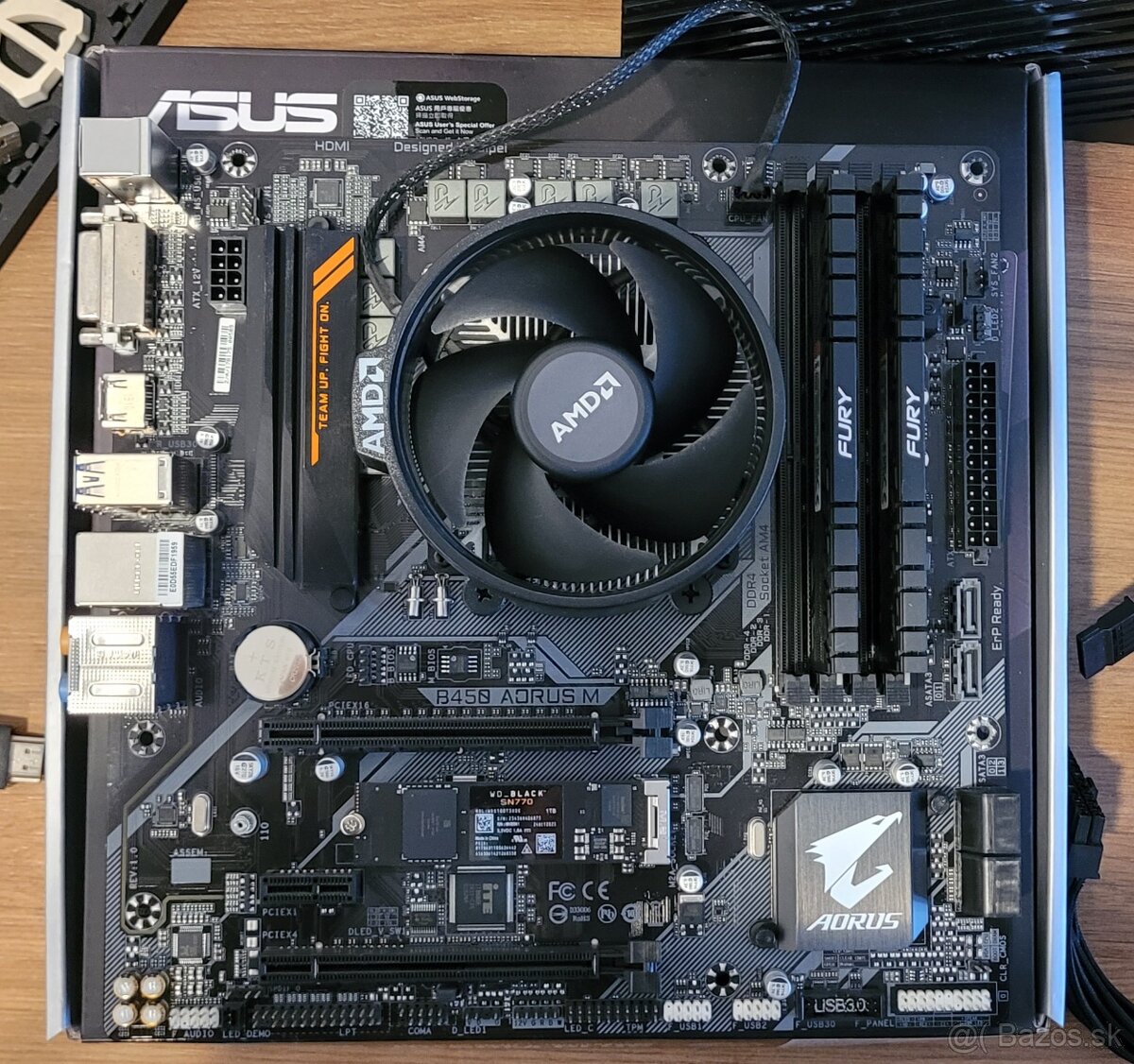 Am4 b450m set ryzen 5600, 32gb ram, 1tb nvme - 2