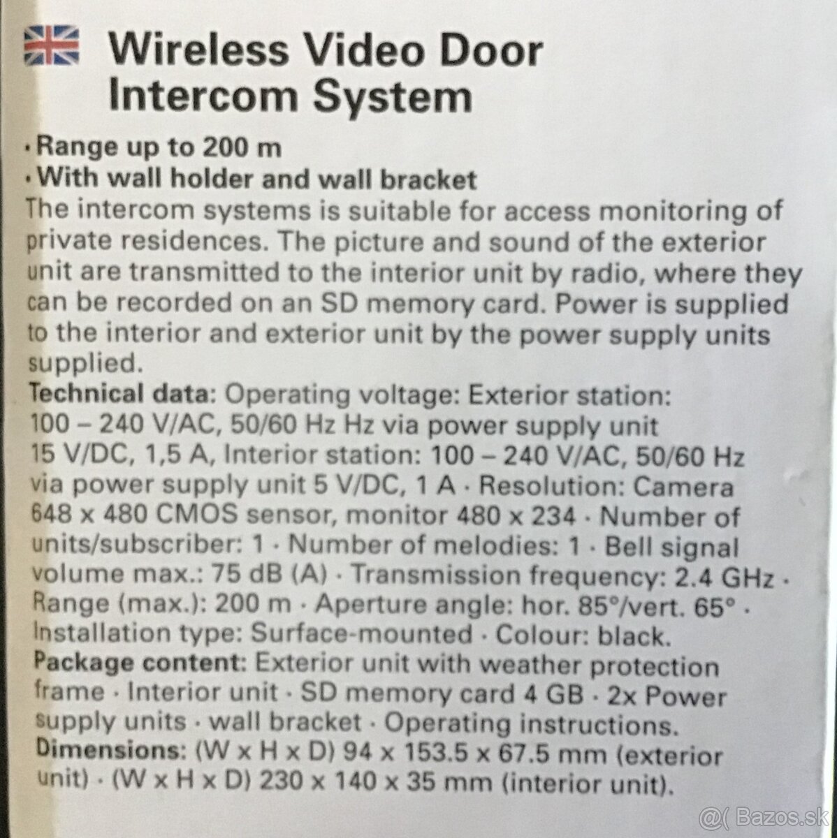 Wireless Videovrátnik - ŠPIČKOVÝ STAV-CENA - 2