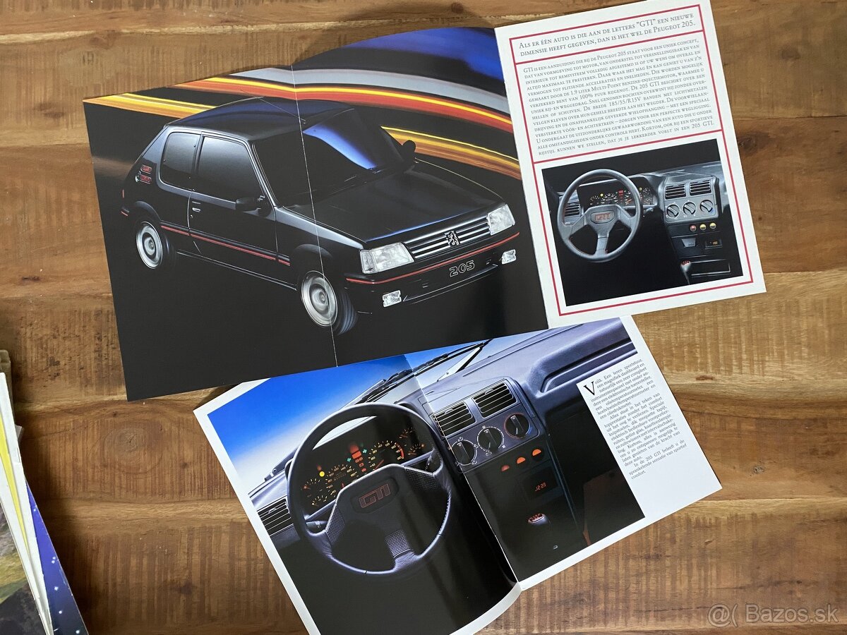 7x Peugeot 205 prospekt - 2
