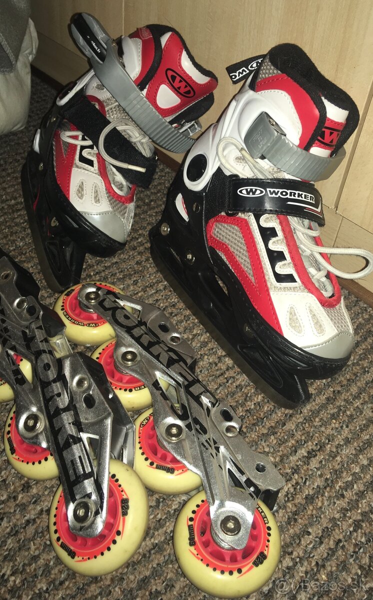 WORKER Nolan 2v1 - Nastaviteľné korčule. c 29-32 - 2