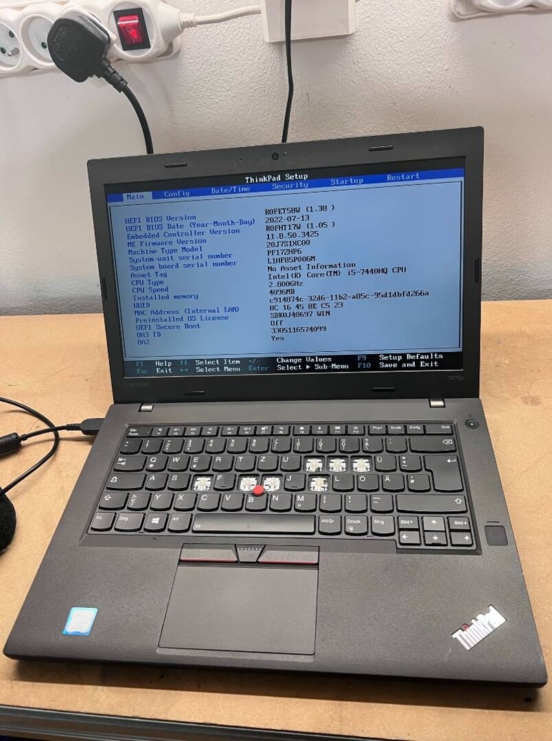 Predám funkčnú použitú matičnú dosku do notebooku T470p. - 2