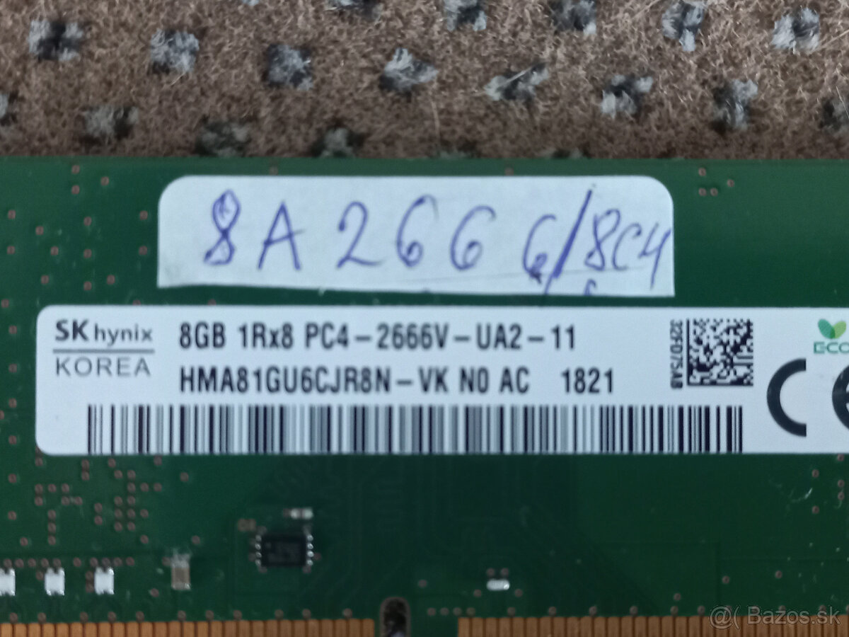 RAM 8GB DDR4-2666V MIX UDIMM 2666 MHz do PC - 2