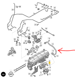 Trubka EGR 03G131521K Audi - 2