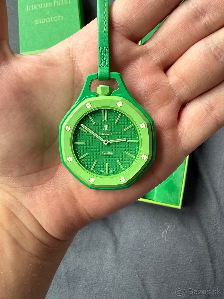 Hodinky AP x Swatch zelene. - 2