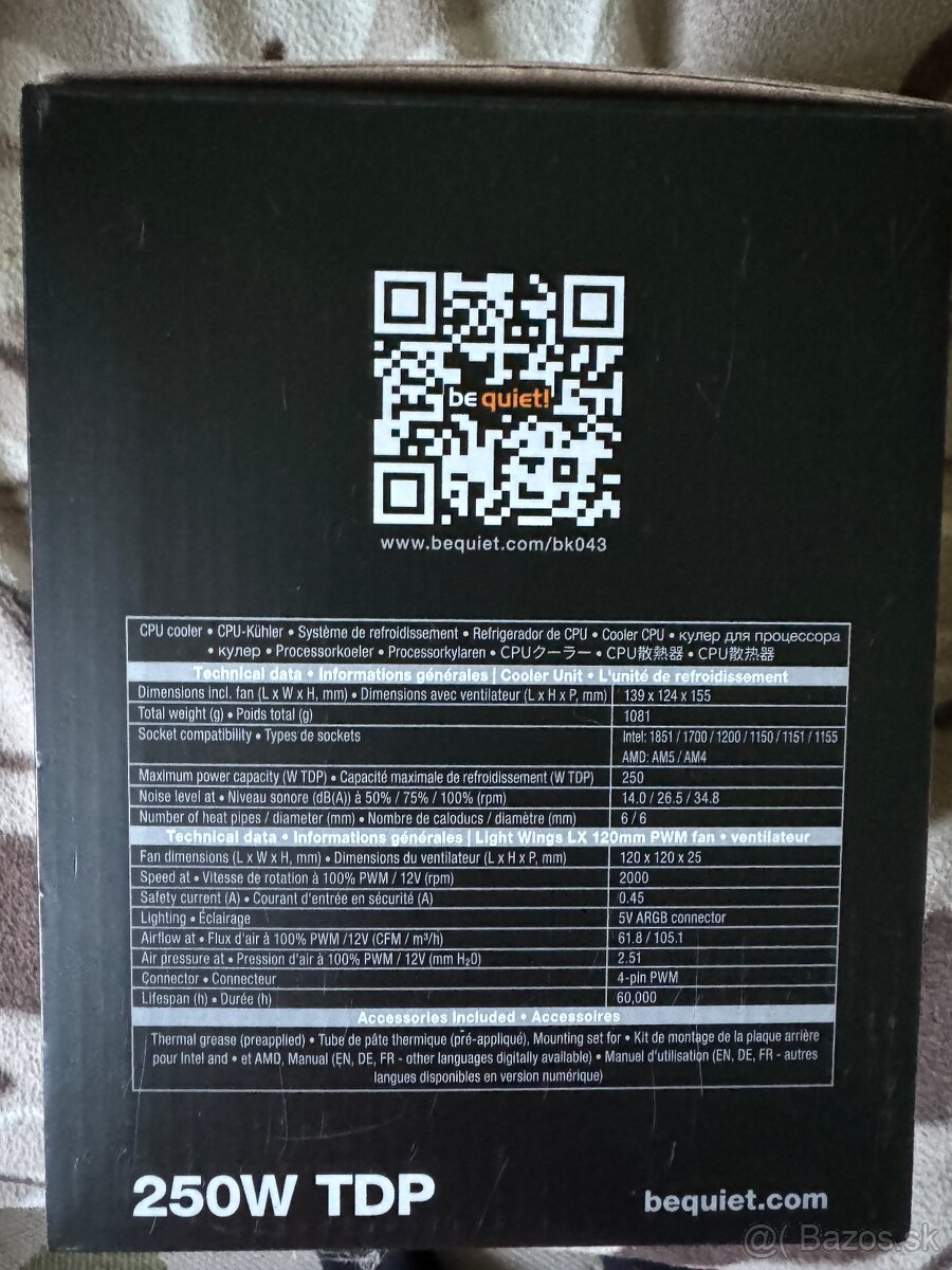Predám be quiet Pure Rock Pro 3 LX BK043 - 2
