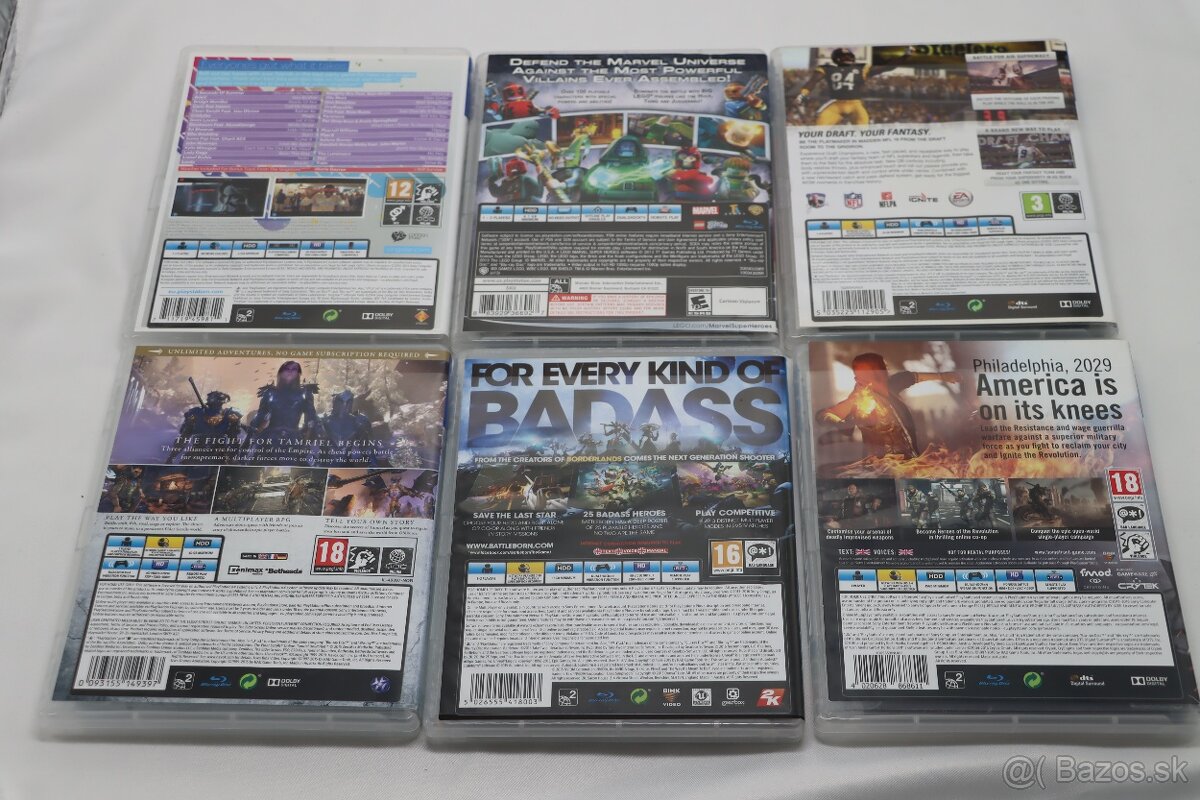 Balík PS4 hier (v PS3 obaloch) – 6 titulov, funkčné disky - 2