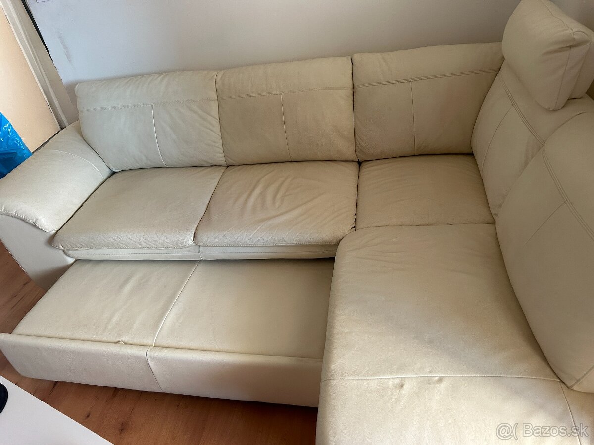 sedacia suprava kozena kremova - 2