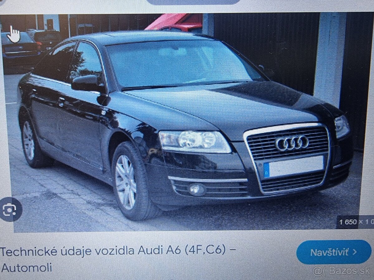 audi A6 c6 predná kapota hliníková - 2