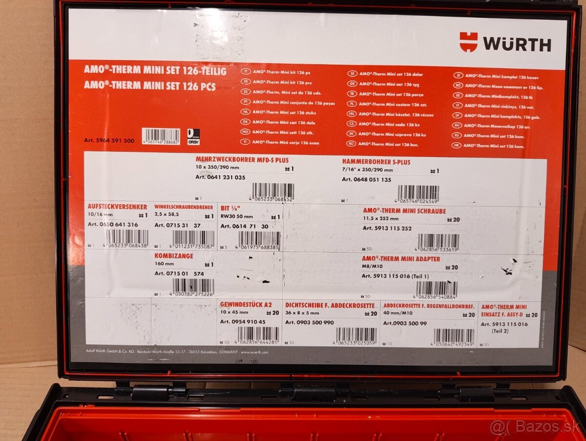 Predám rôzne sady hmoždín, šraubov, kotiev, Orsy systém - 2