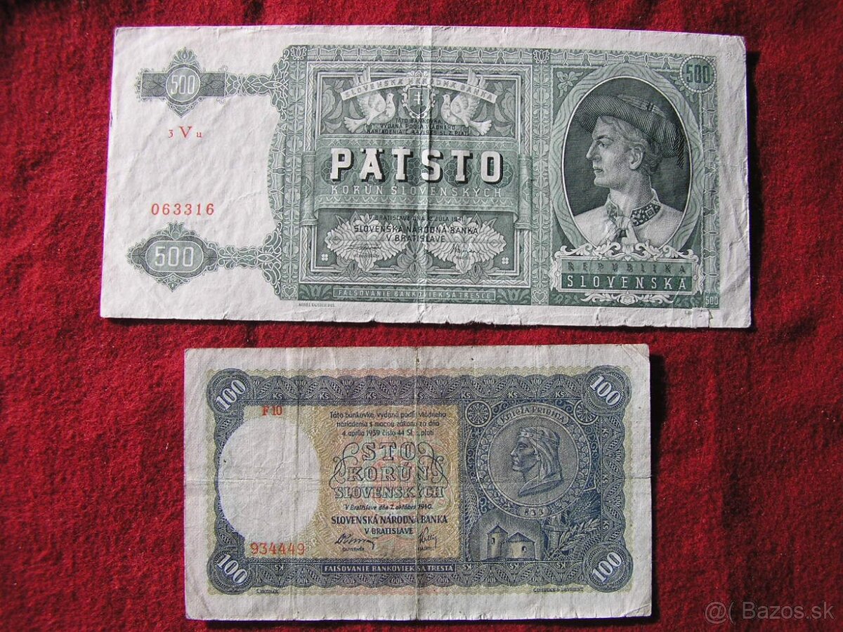 BANKOVKY SLOVENSKÝ ŠTÁT: 1939-1945 - 2