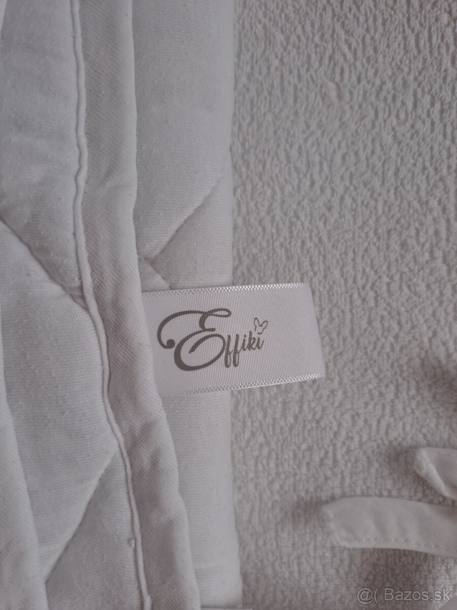 Biely mantinel do detskej postielky 120x60 Effiki - 2