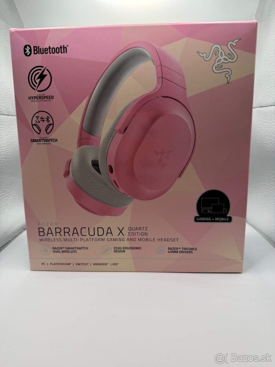 Predám používané slúchadlá Razer Barracuda X – Quartz Pink - 2