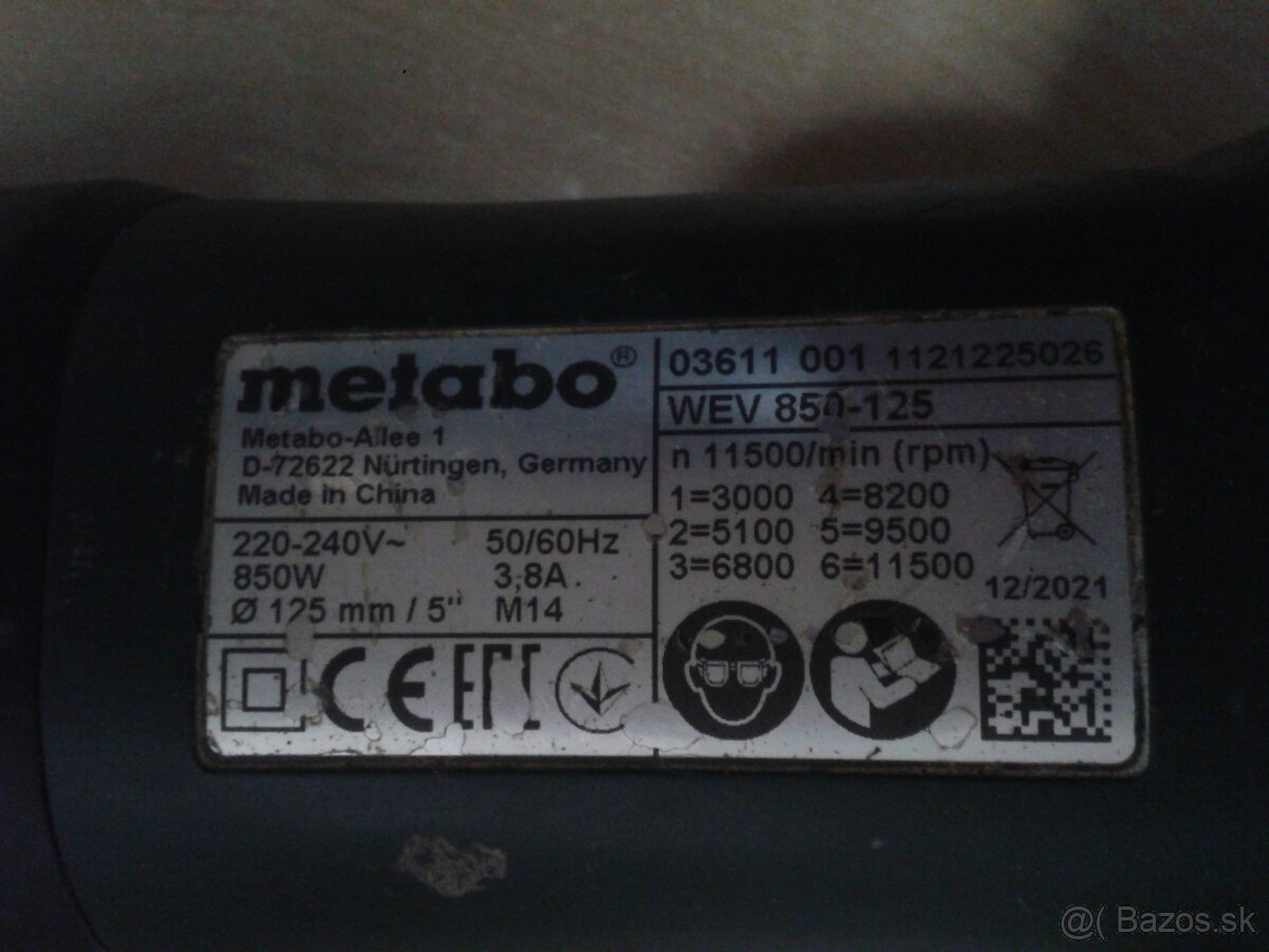 Uhlova bruska Metabo - 2