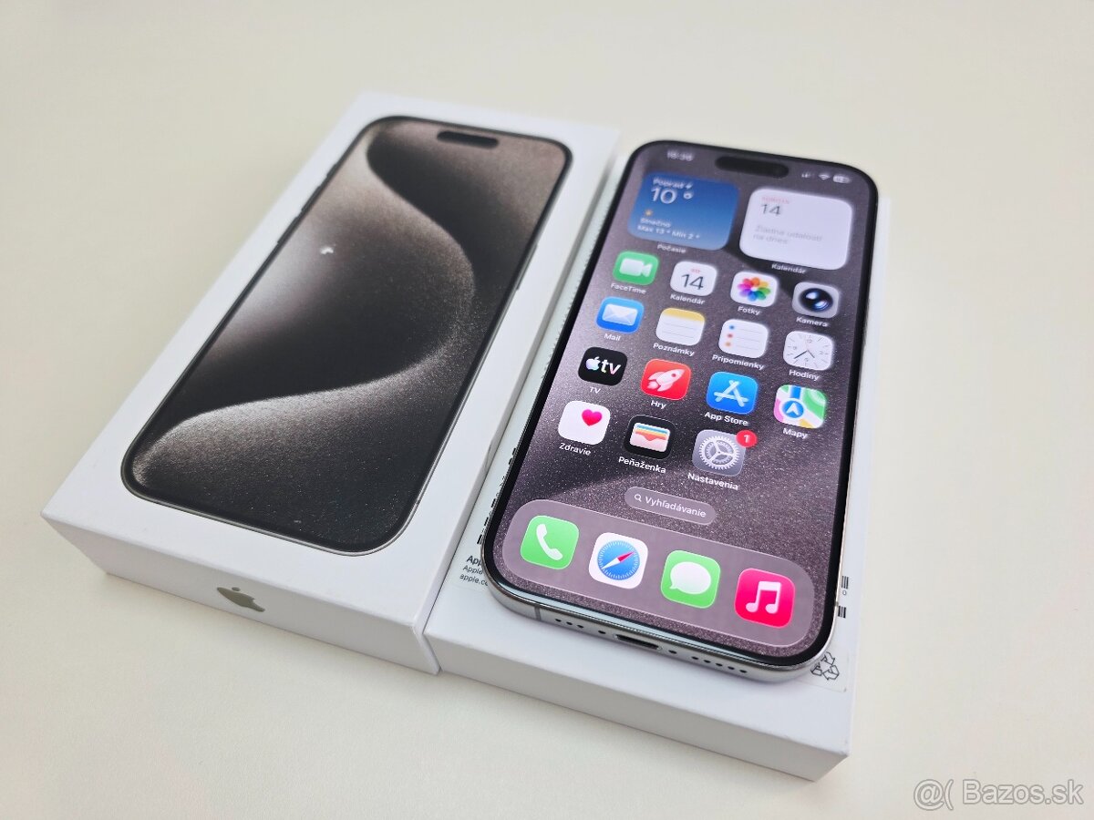 APPLE IPHONE 15 PRO 256GB NATURAL TITANIUM TOP STAV - 2