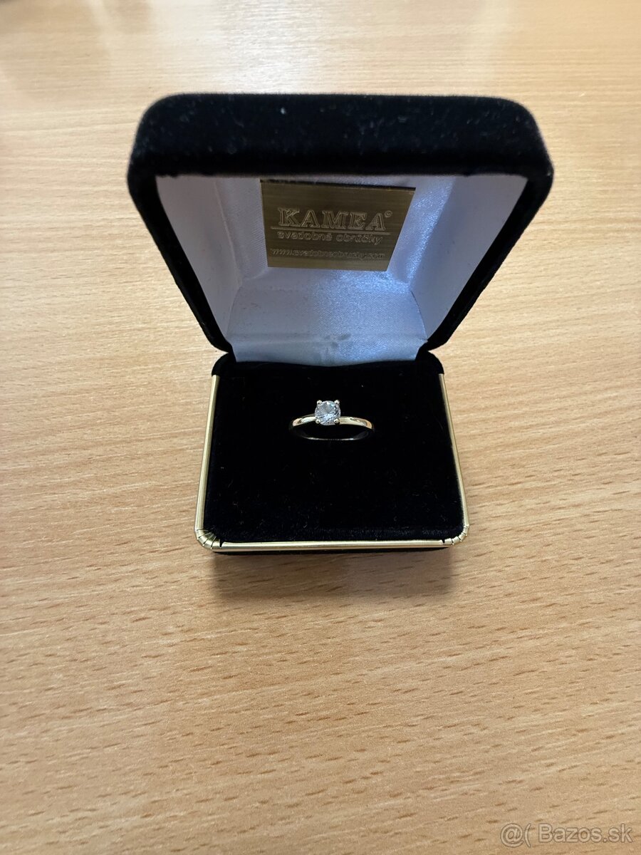 Predám zásnubný prsteň zo žltého zlata - 2