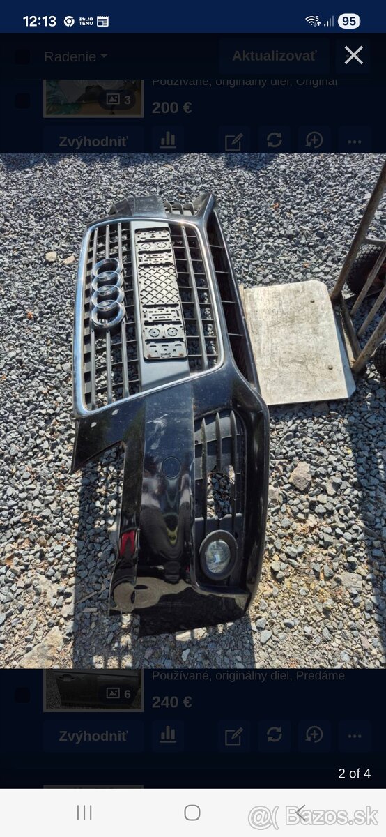 Audi A4 B8 8K rok 2008-2011 nárazník predný, čelo predné - 2