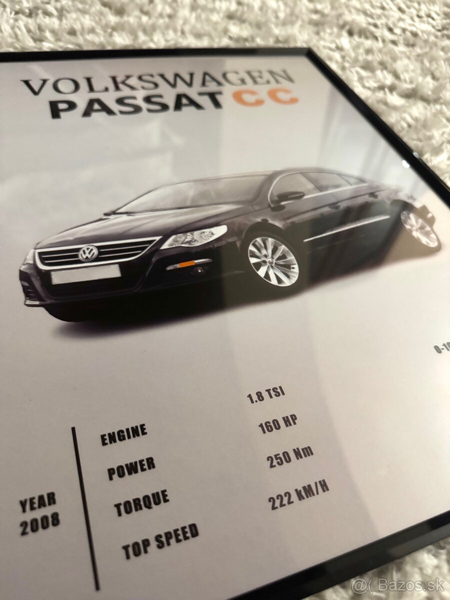 Volkswagen Passat CC OBRAZ A3 s rámom - 2