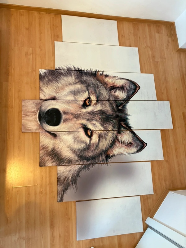 7 dielny obraz na stenu VLK - 2