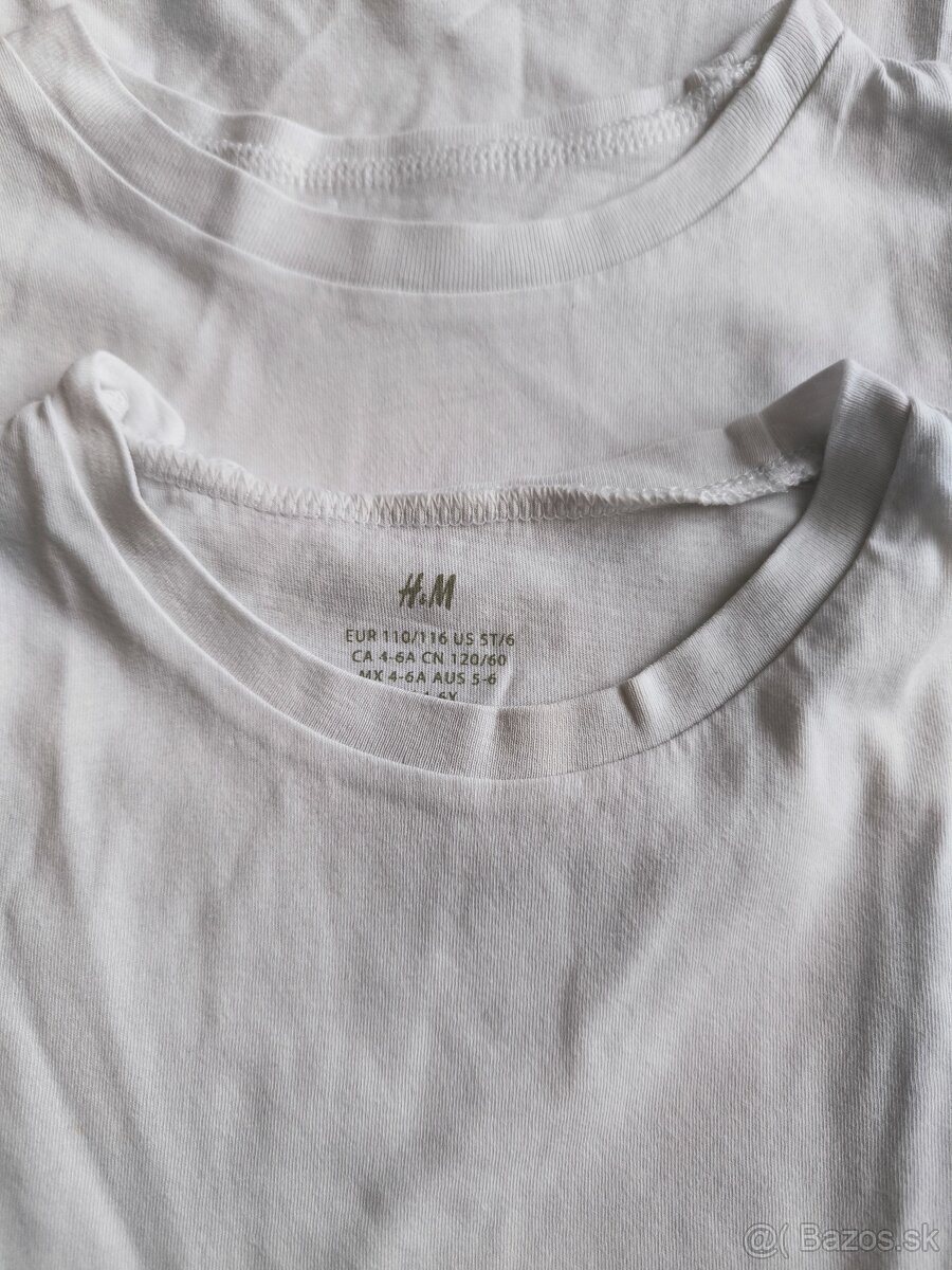 Tričká H&M vel. 110/116 - 2