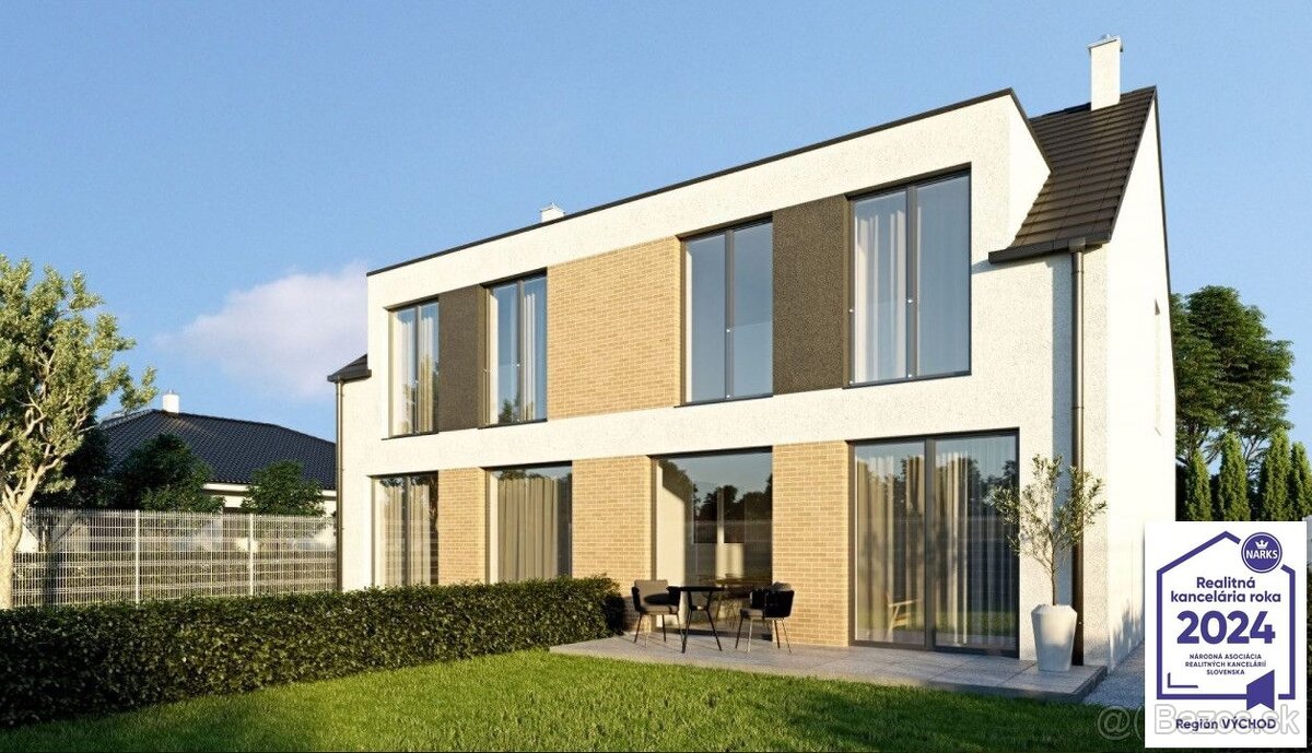 Novostavba nízkoenergetického rodinného dvojdomu, Moldava na - 2