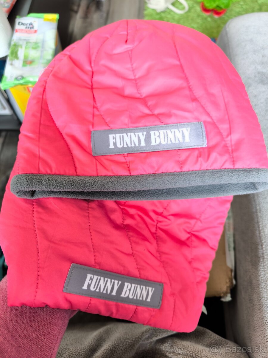 Čiapka + nákrčník funny bunny - 2