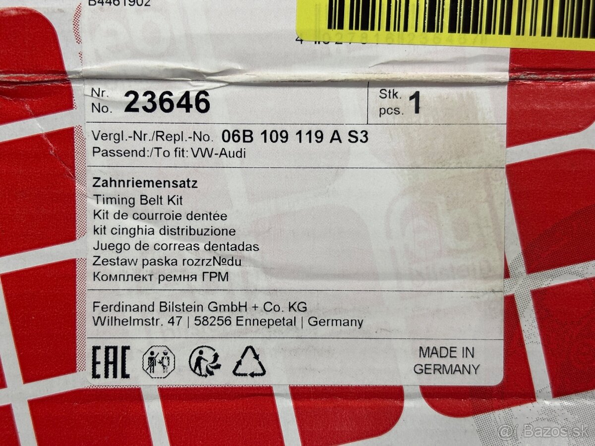 Sada ozubeného remeňa FEBI BILSTEIN 23646 - 2