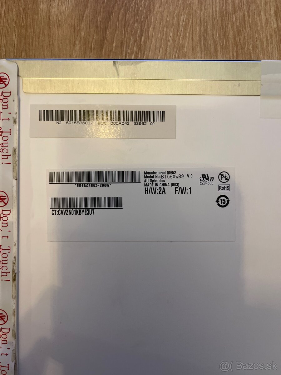 LCD panel B156XW02 V.0 - 2