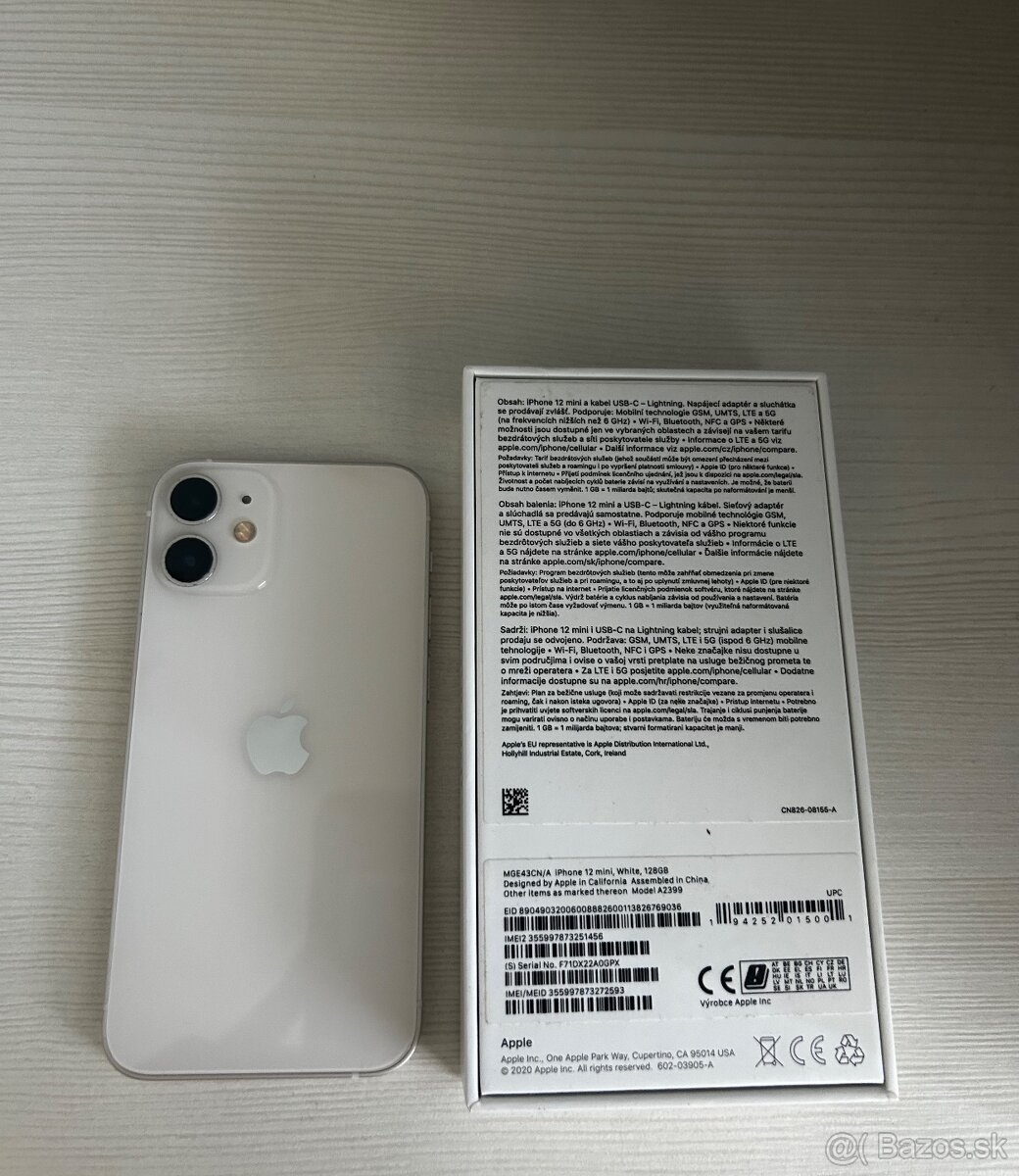 Iphone 12 mini 128GB - biely+krabička - 2
