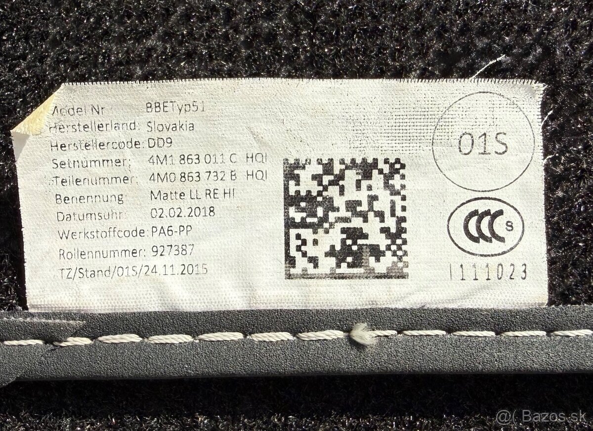 Textilné autokoberce Audi Q7 - 2