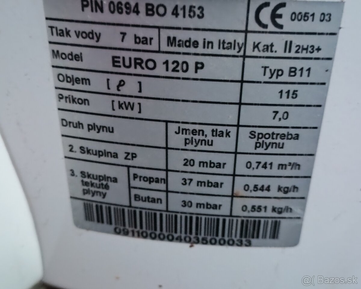 Plynový ohrievač TÚV Qadriga - 2