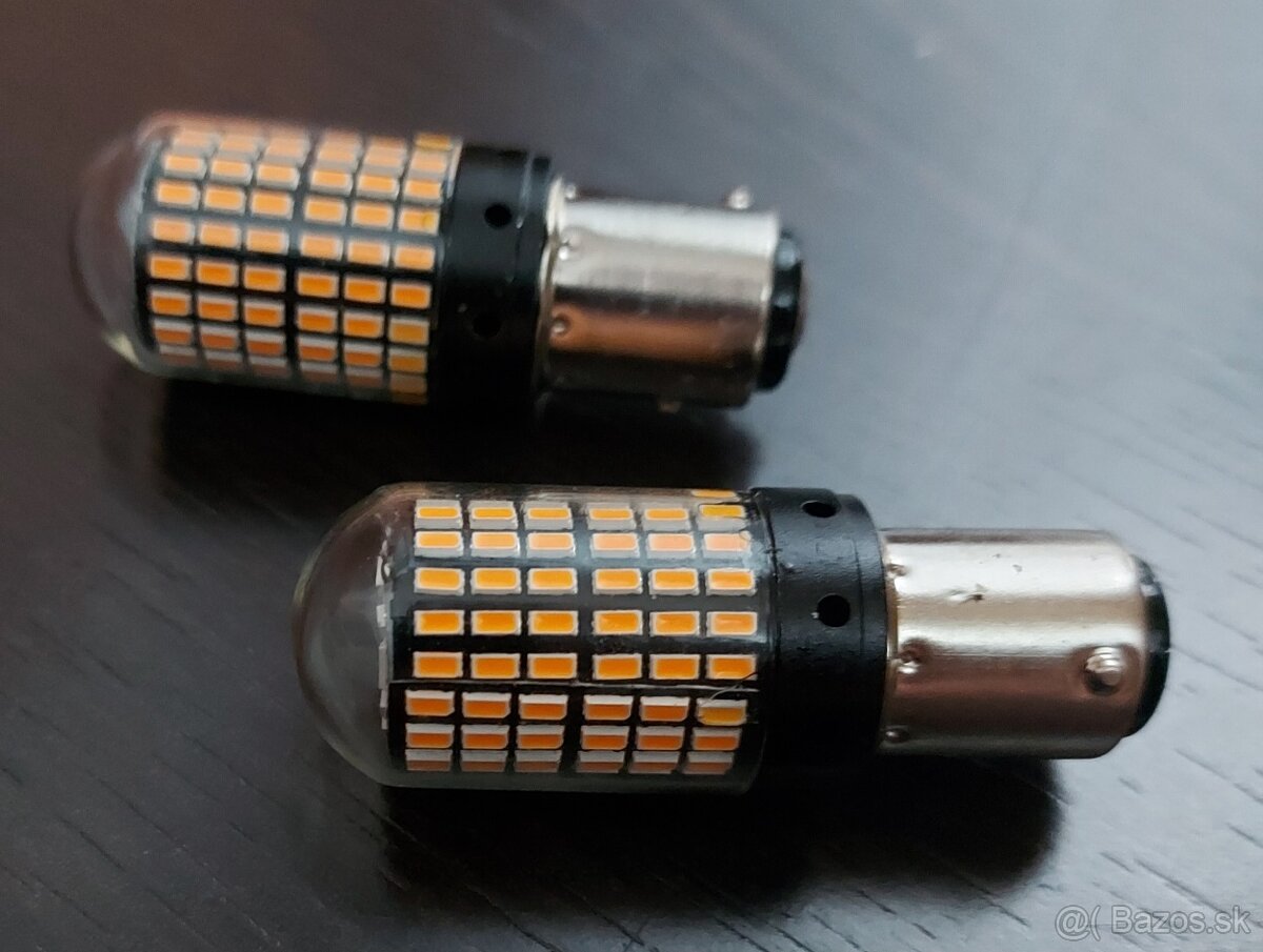 LED žiarovka BAY15d 21/5w Oranžová sada 2ks - 2